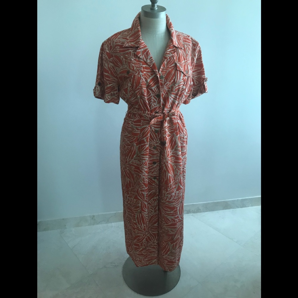 Coral Positive Attitudes Dress sz12p